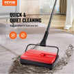 VEVOR Carpet Floor Sweeper Manual 6.7 inch Width Sweeping Paths Red