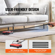 VEVOR Carpet Floor Sweeper Manual 6.7 inch Width Sweeping Paths Red