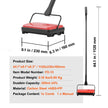 VEVOR Carpet Floor Sweeper Manual 6.7 inch Width Sweeping Paths Red