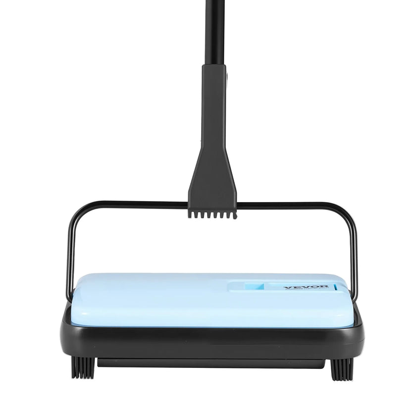 VEVOR Carpet Floor Sweeper Manual 6.7 inch Width Sweeping Paths Blue