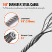 VEVOR T316 Deck Railing Cable, 1/8