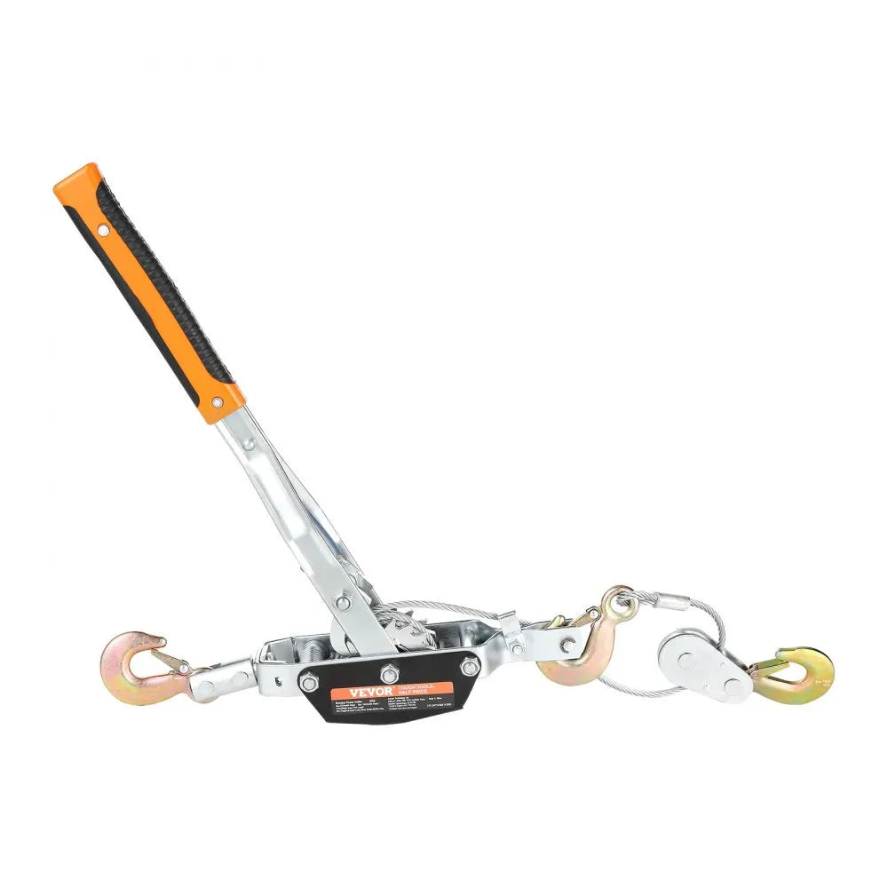 VEVOR Come Along Winch, 5 Ton (11,023 lbs) Pulling Capacity, 11.5 ft Steel Cable, 3 Hooks, Heavy Duty Ratchet Power Puller Tool with Dual Gears, Automotive Hoist Cable Puller Ideal for Vehicle Rescue