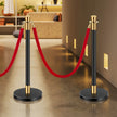 VEVOR 6 Pcs Stanchion Post with 4 Red Velvet Ropes & Sand Injection Hollow Base
