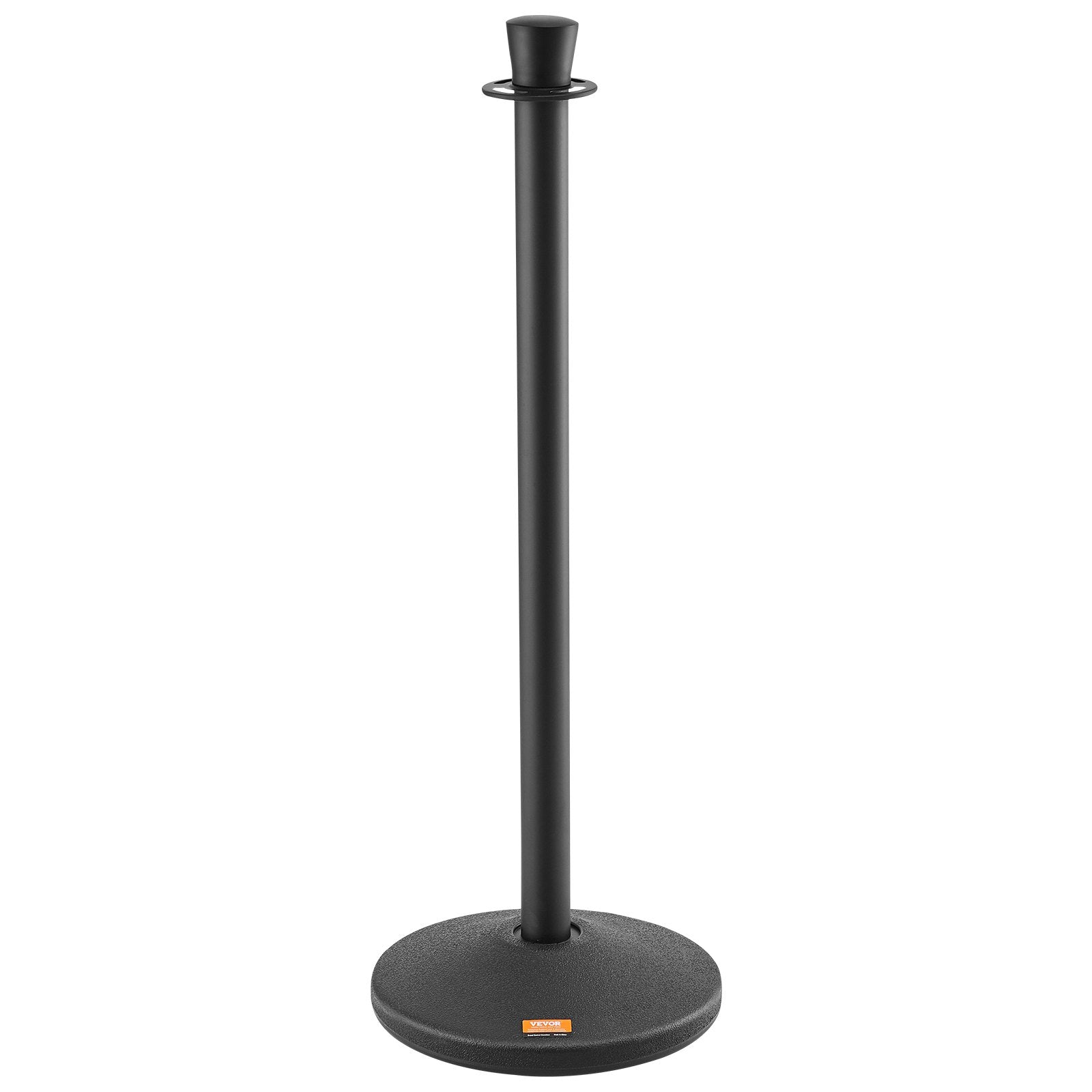 VEVOR Stanchion Posts with Velvet Ropes, 6-Pack Crowd Control Stanchion with 6PCS 5FT Red Velvet Ropes, Carbon Steel Baking Painted Queue Barrier Line Divider & Fillable Plastic Base for Wedding Party
