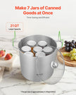 VEVOR Canning Pot with Rack and Glass Lid 21 QT Stainless Steel Waterbath Canner