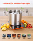 VEVOR Canning Pot with Rack and Glass Lid 21 QT Stainless Steel Waterbath Canner