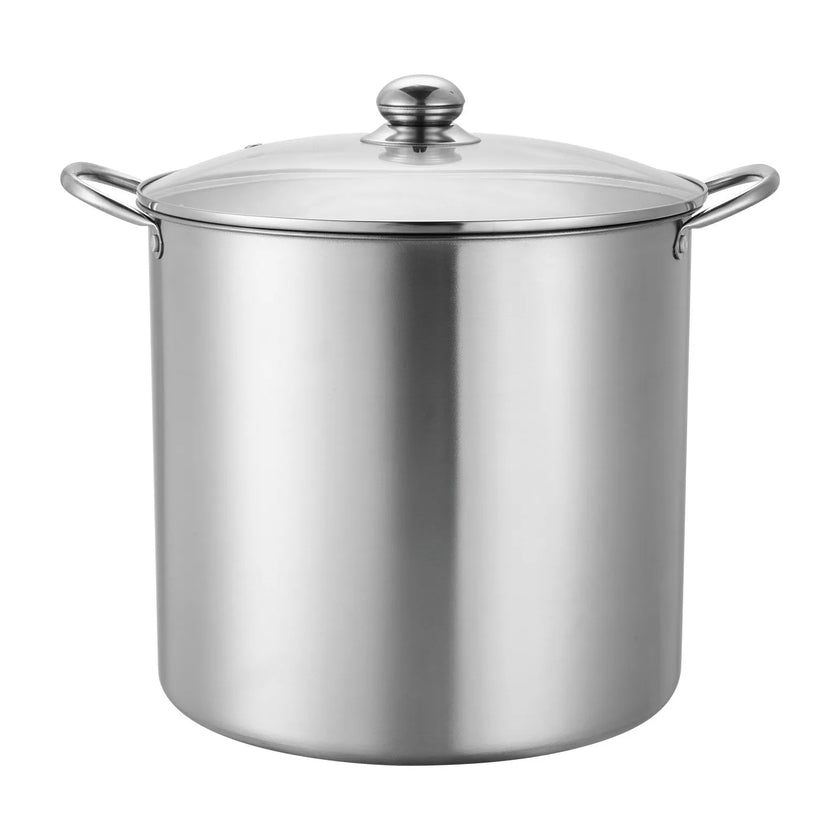 VEVOR Canning Pot with Rack and Glass Lid 21 QT Stainless Steel Waterbath Canner