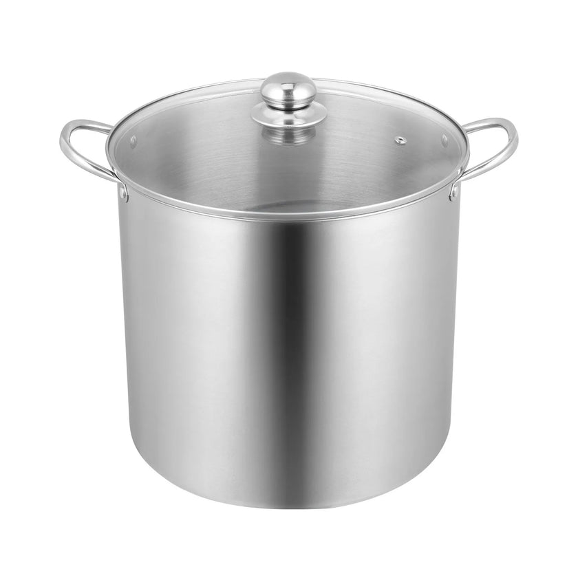 VEVOR Canning Pot with Rack and Glass Lid 21 QT Stainless Steel Waterbath Canner