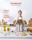 VEVOR Canning Supplies Starter Kit 9 PCS Stainless Steel Water Bath Canning Set