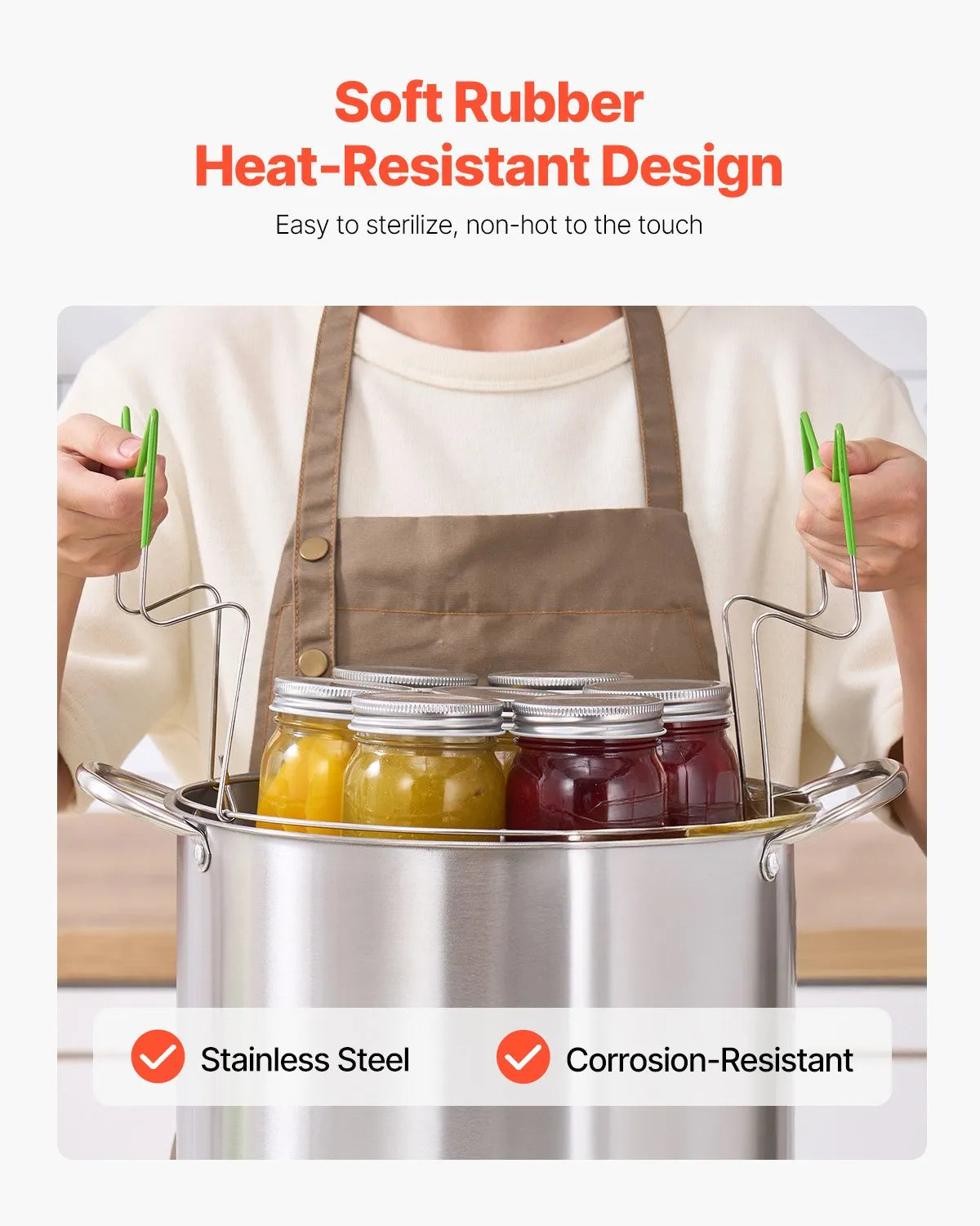 VEVOR Canning Supplies Starter Kit 9 PCS Stainless Steel Water Bath Canning Set