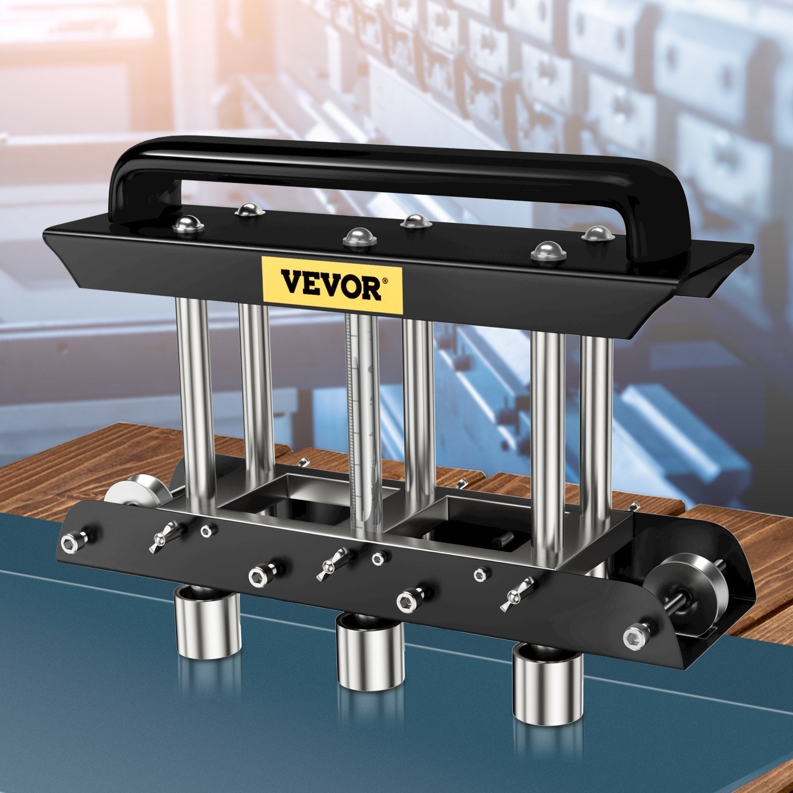 VEVOR Sheet Metal Brake, 0-90° Bending Angle, 3-Station Design Edge Roller, 0.63