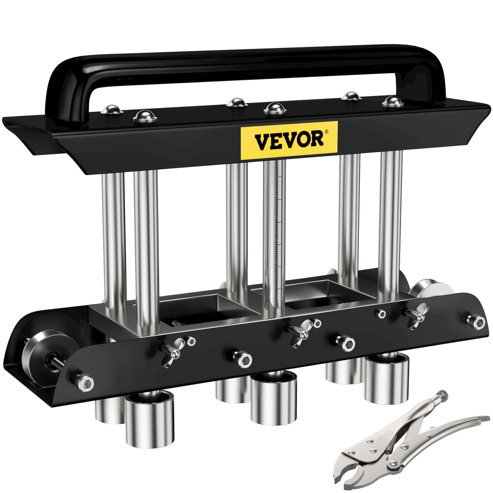 VEVOR Sheet Metal Brake, 0-90° Bending Angle, 3-Station Design Edge Roller, 0.63