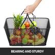 VEVOR 12PCS Shopping Baskets with Handles, Black Metal Shopping Basket, Portable Wire Shopping Basket, Black Wire Mesh shopping Basket Set for Stores Shopping