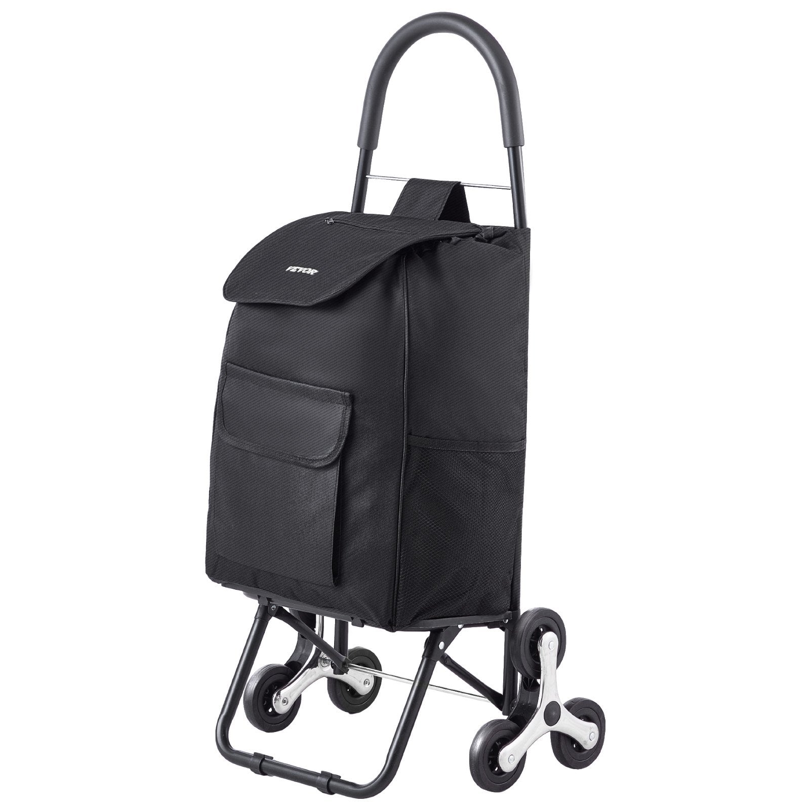 VEVOR Stair Climbing Cart Foldable Shopping Cart 36L with Storage Bag 6 Wheels
