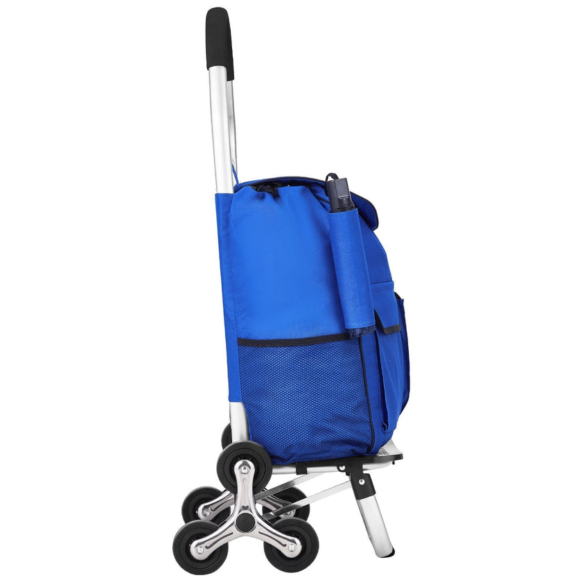 VEVOR Stair Climbing Cart Foldable Shopping Cart 36L with 6 Wheels Storage Bag