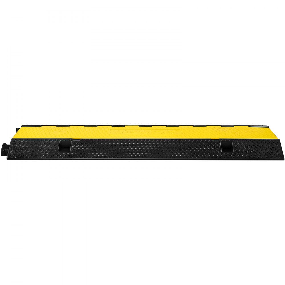 VEVOR 3 Channel Rubber Cable Protector Ramp 1.2 x 1.2 Inch Channel Heavy Duty Cable Wire Cord Cover Ramp Speed Bump Driveway Hose Cable Ramp Protector