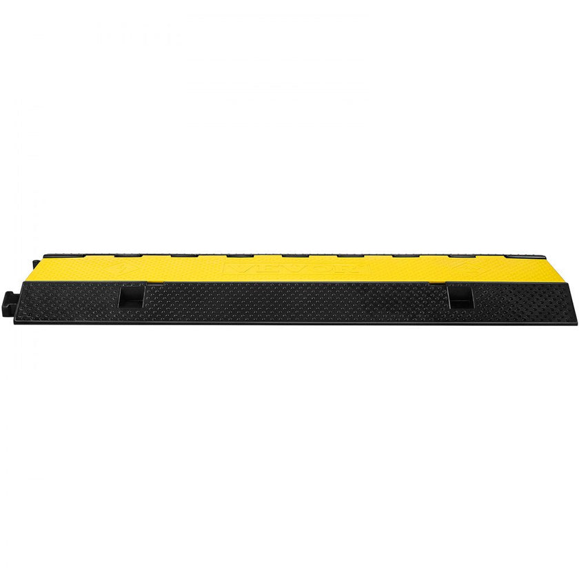 VEVOR 3 Channel Rubber Cable Protector Ramp 1.2 x 1.2 Inch Channel Heavy Duty Cable Wire Cord Cover Ramp Speed Bump Driveway Hose Cable Ramp Protector