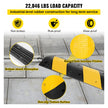 VEVOR  3 Feet Rubber Speed Bump Driveway Modular Heavy Duty Speed Bumps 38.6 x 11.4 x 2.2 Inch 2 Channel Cable Protector Ramp for Garage Gravel Roads Asphalt Concrete