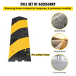 VEVOR  3 Feet Rubber Speed Bump Driveway Modular Heavy Duty Speed Bumps 38.6 x 11.4 x 2.2 Inch 2 Channel Cable Protector Ramp for Garage Gravel Roads Asphalt Concrete