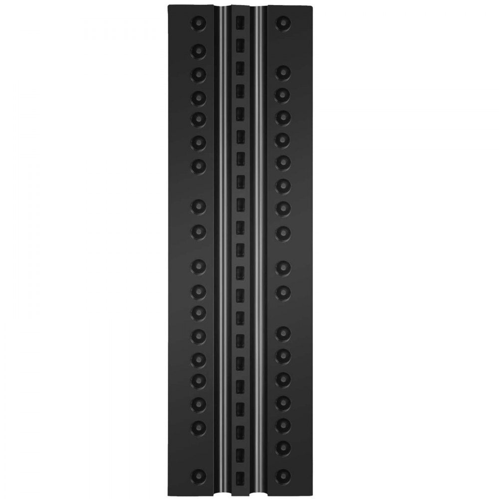 VEVOR  3 Feet Rubber Speed Bump Driveway Modular Heavy Duty Speed Bumps 38.6 x 11.4 x 2.2 Inch 2 Channel Cable Protector Ramp for Garage Gravel Roads Asphalt Concrete