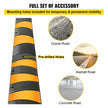 VEVOR 2pcs 6 Feet Rubber Speed Bump Driveway Modular Heavy Duty Speed Bumps 72.4 x 12 x 2.4 Inch Cable Protector Ramp for Garage Gravel Roads Asphalt Concrete (2-Channel, 2Pack-6Ft-Speed Bump)