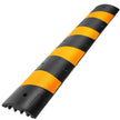 VEVOR 2pcs 6 Feet Rubber Speed Bump Driveway Modular Heavy Duty Speed Bumps 72.4 x 12 x 2.4 Inch Cable Protector Ramp for Garage Gravel Roads Asphalt Concrete (2-Channel, 2Pack-6Ft-Speed Bump)