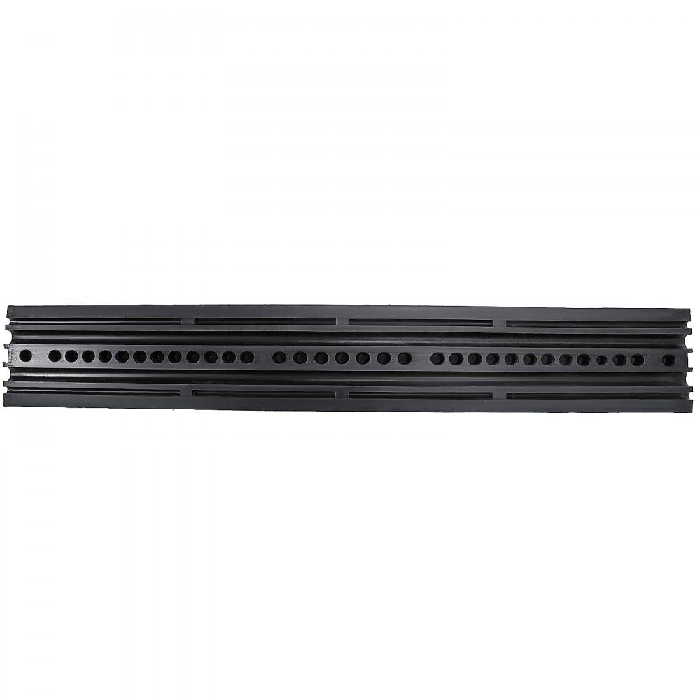 VEVOR 2pcs 6 Feet Rubber Speed Bump Driveway Modular Heavy Duty Speed Bumps 72.4 x 12 x 2.4 Inch Cable Protector Ramp for Garage Gravel Roads Asphalt Concrete (2-Channel, 2Pack-6Ft-Speed Bump)
