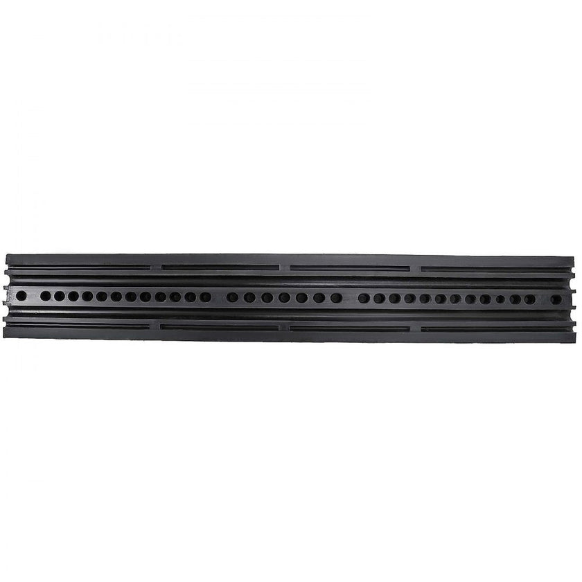 VEVOR 2pcs 6 Feet Rubber Speed Bump Driveway Modular Heavy Duty Speed Bumps 72.4 x 12 x 2.4 Inch Cable Protector Ramp for Garage Gravel Roads Asphalt Concrete (2-Channel, 2Pack-6Ft-Speed Bump)