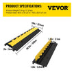 5PCS Dual-Channel Cable Protector Cover 22000LB Capacity Heavy-Duty