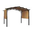 VEVOR 10x12 ft Outdoor Retractable Pergola with Canopy Arched Top Metal Pergola