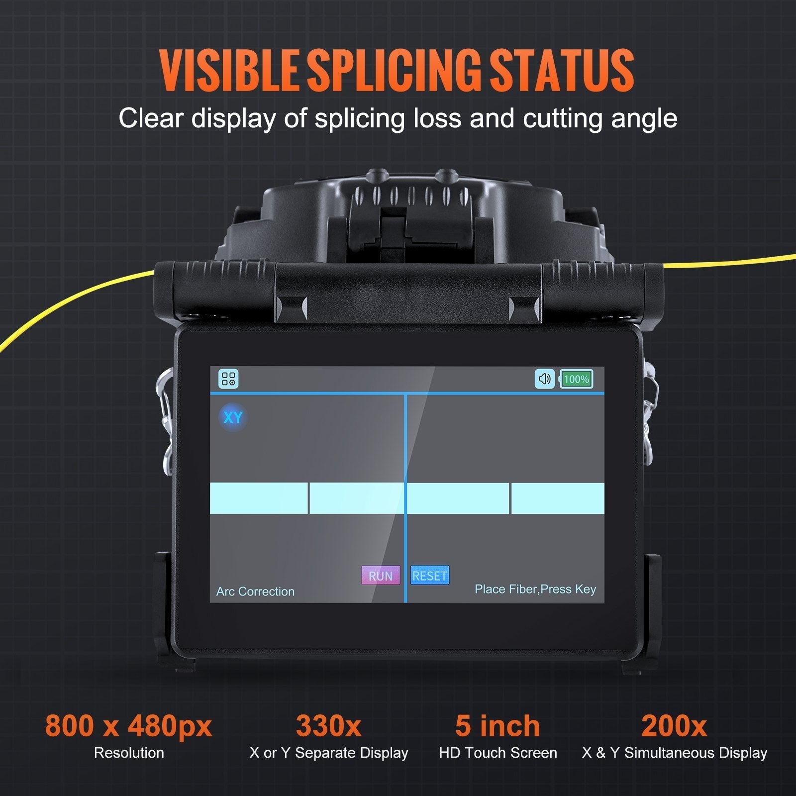 VEVOR Fiber Fusion Splicer 6 Motors Core Alignment 6s Splicing 5