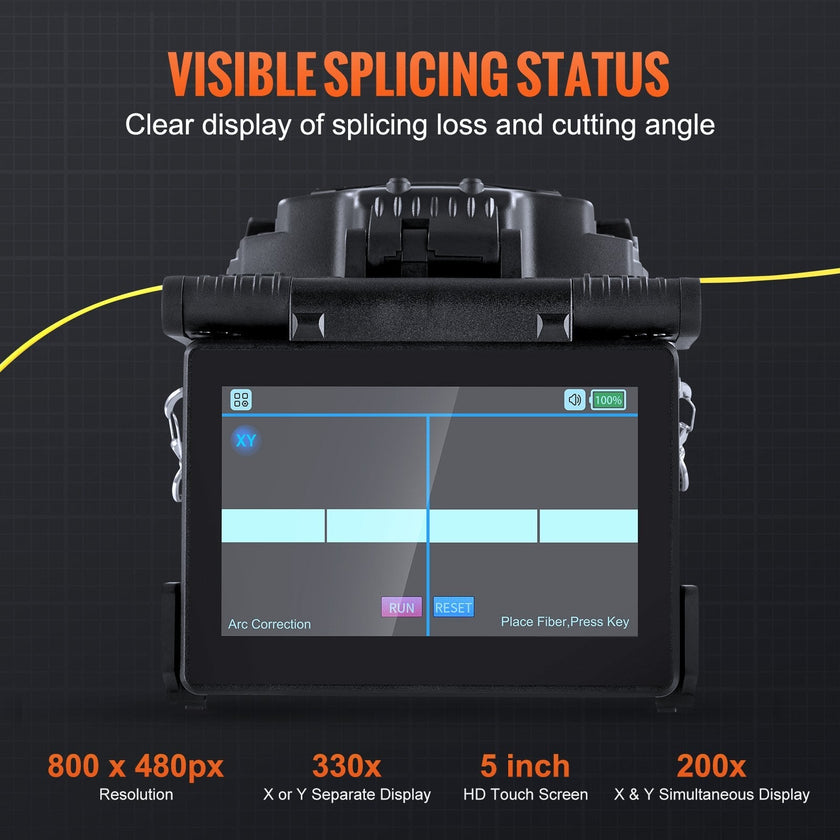 VEVOR Fiber Fusion Splicer 6 Motors Core Alignment 6s Splicing 5
