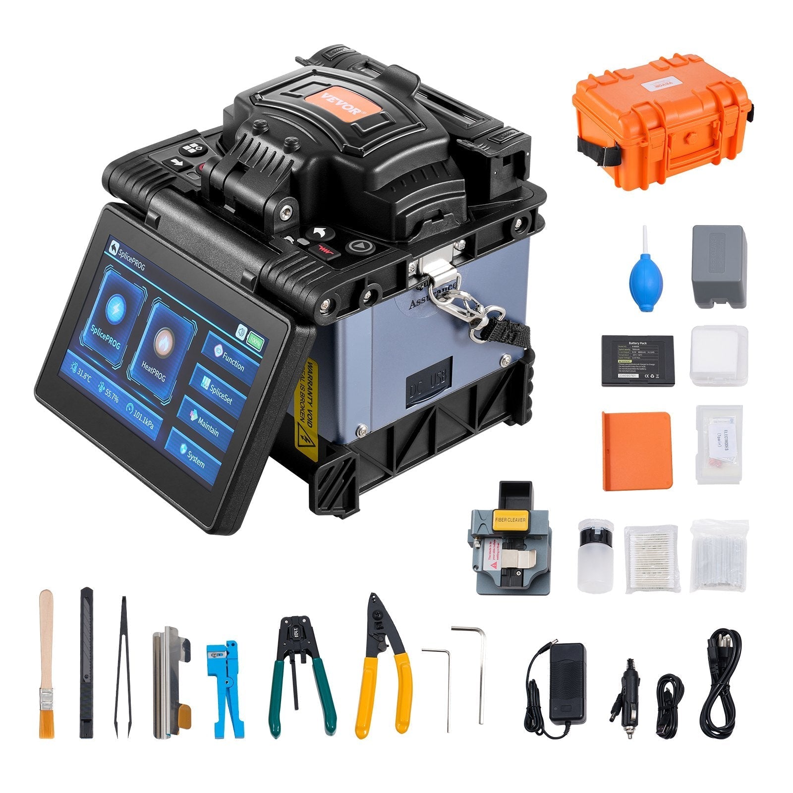 VEVOR Fiber Fusion Splicer 6 Motors Core Alignment 6s Splicing 5