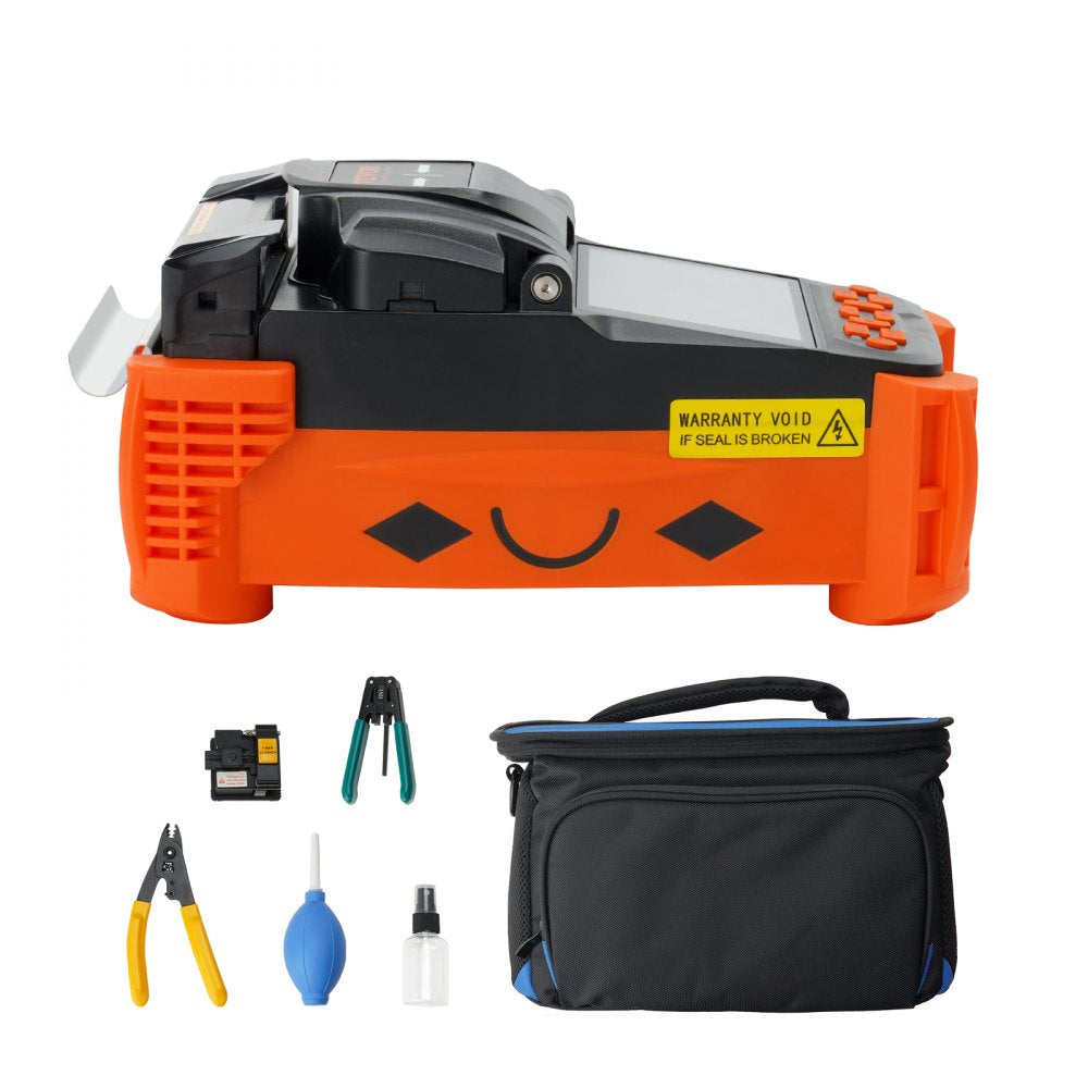 VEVOR Fiber Fusion Splicer 4 Motors, Clad Alignment Fiber Optic Fusion Splicer Kit w/ 4