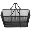 VEVOR Shopping Baskets with Handles, 12PCS, Black Metal Shopping Basket, Portable Wire Shopping Basket, Black Wire Mesh shopping Basket Set for Supermarkets, Retail Stores, Grocery Shopping, Black
