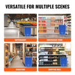 VEVOR Shopping Basket, Set of 12, 24L Durable Plastic Grocery Basket with Handle and Stand, 16.73 x 11.61 x 8.86 inch Portable Shop Basket Bulk Used for Retail Store Supermarket Grocery Shopping, Blue