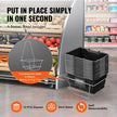 VEVOR Shopping Basket Grocery Basket 12PCS 21L with Iron Handle & Stand Black