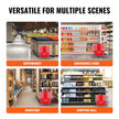 VEVOR Shopping Basket Portable Grocery Basket 12PCS 21L with Handle & Stand Red