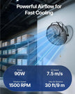 VEVOR Wall Mount Fan, 2 PCS 20 inch Oscillating, 3-speed High Velocity Max. 4000 CFM Industrial Wall Fan for Indoor, Commercial, Residential, Warehouse, Greenhouse, Workshop, Basement, Garage,Black