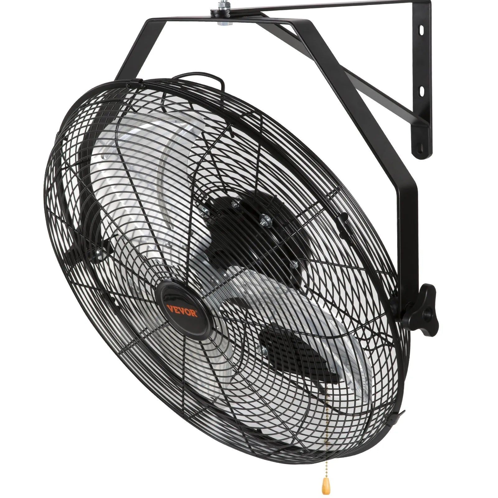 VEVOR Wall Mount Fan, 2 PCS 20 inch Oscillating, 3-speed High Velocity Max. 4000 CFM Industrial Wall Fan for Indoor, Commercial, Residential, Warehouse, Greenhouse, Workshop, Basement, Garage,Black
