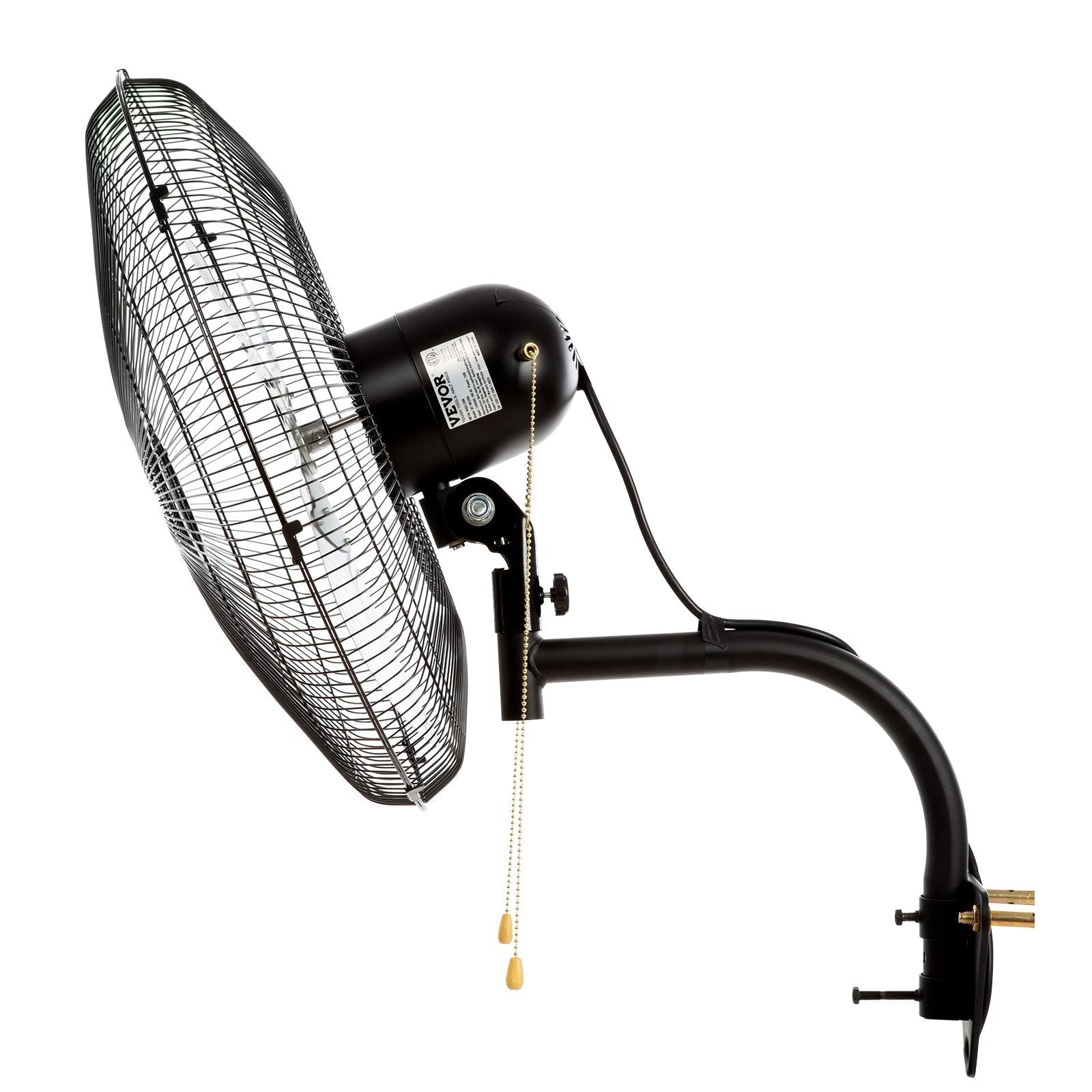 VEVOR Wall Mount Fan, 2 PCS 18 inch Oscillating, 3-speed High Velocity Max. 4000 CFM Industrial Wall Fan for Indoor, Commercial, Residential, Warehouse, Greenhouse, Workshop, Basement, Garage,Black