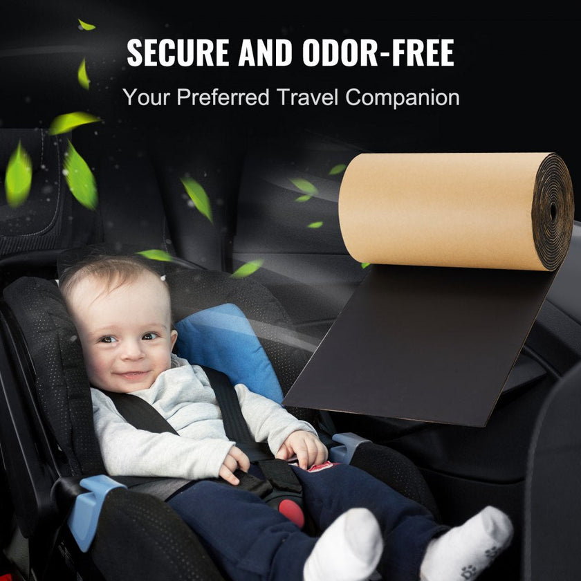 VEVOR Car Sound Deadening Mat, 210 mil 36 sqft Automotive Sound Deadener, High Density Foam Sound Deadener Material & Heat Barrier, Double Layer Waterproof Structure Acoustic Insulation Mat