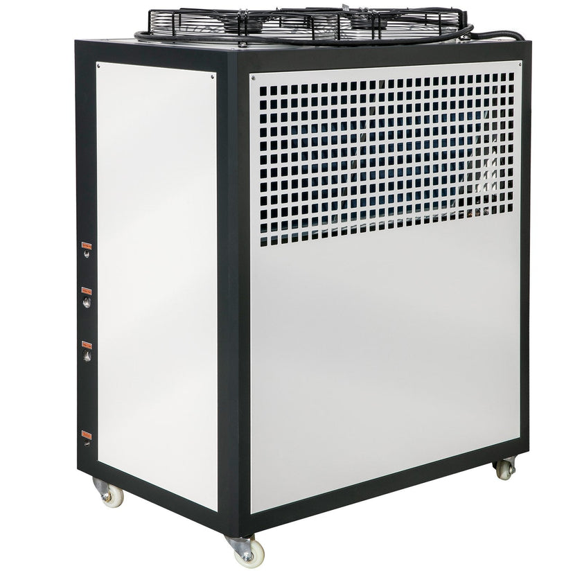 VEVOR Industrial Water Chiller, 9.4HP 16 Gal Air-Cooled Industrial Water Chiller, 15,100 Kcal/h Cooling Capacity with Finned Condenser Micro-Computer Control 60L Water Tank, for Cooling Water