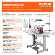 VEVOR Industrial Sewing Machine, 5000s.p.m Heavy-duty Lockstitch Sewing Machine with 550W Servo Motor and Table Stand, Electro-mechanization Intelligent Start-stop, Clear Control Panel for Easy Use