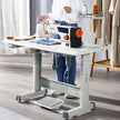 VEVOR Industrial Sewing Machine, 5000s.p.m Heavy-duty Lockstitch Sewing Machine with 550W Servo Motor and Table Stand, Electro-mechanization Intelligent Start-stop, Clear Control Panel for Easy Use