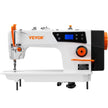 VEVOR Industrial Sewing Machine, 5000s.p.m Heavy-duty Lockstitch Sewing Machine with 550W Servo Motor and Table Stand, Electro-mechanization Intelligent Start-stop, Clear Control Panel for Easy Use