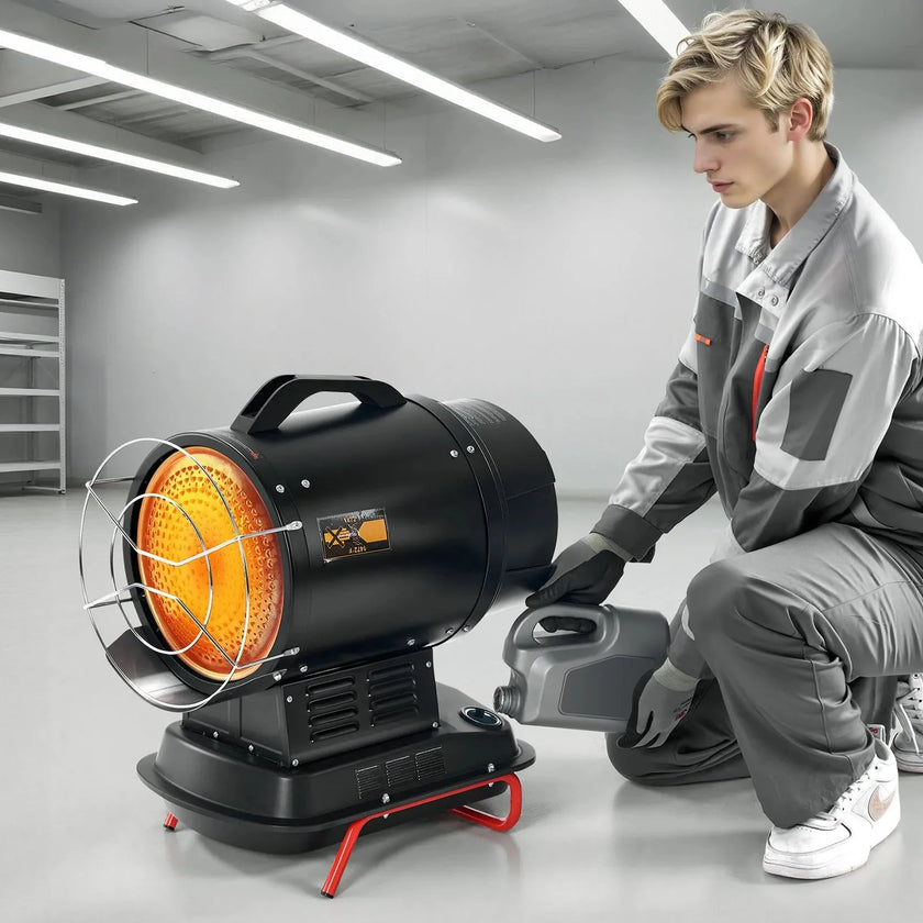 VEVOR 70,000 BTU Radiant Kerosene Diesel Heater – Portable Industrial Space Heater with Adjustable Temperature & Handle for Garage, Jobsite, Workshop, and Warehouse Heating