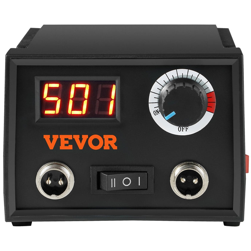VEVOR Wood Burning Kit, 200~700°C Adjustable Temperature with Display, Dual Output Port with 2 Pyrography Pens, 23 Wire Nibs, 1 Pen Holder, 4 Wood Chip, 1 Screwdriver, 1 Tweezers, 1 Knife, 1 Sponge