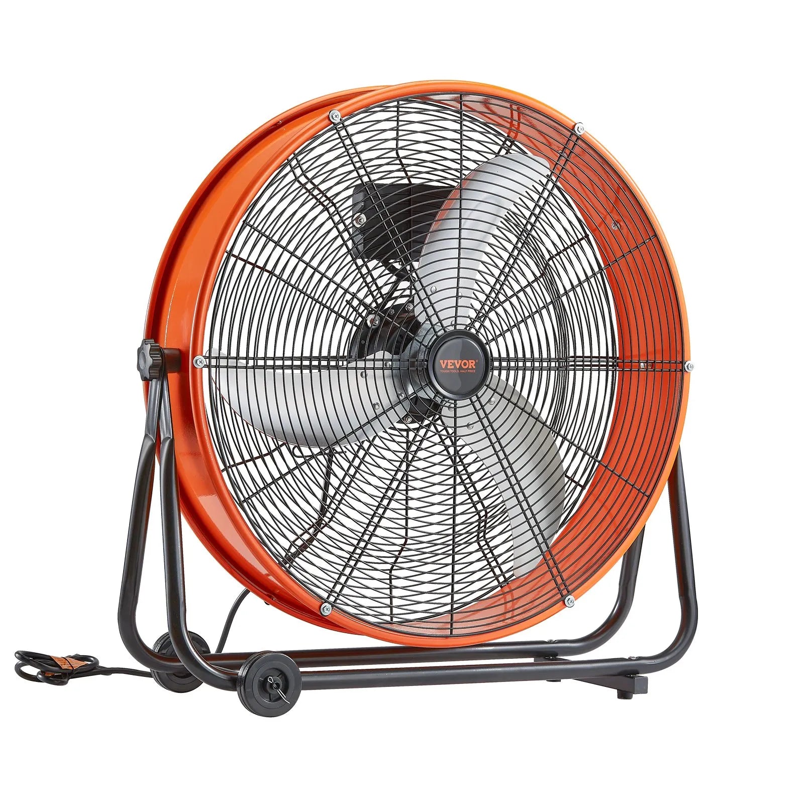 VEVOR Drum Fan 24 Inch High Velocity Industrial Use 3-Speed Timer for Warehouse