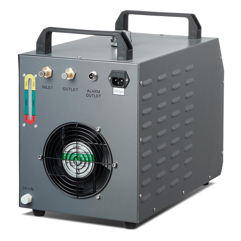 VEVOR Industrial Water Chiller, CW-3000, 80W Air-Cooled Industrial Water Cooler Cooling System with 12 L Water Tank Capacity 12 L/min Maximum Flow Rate, for Laser Engraving Machine Cooling Machine